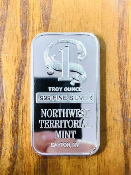 

10pcs arts and crafts magnetic 1oz real silver plated northwest number one bullion bar coin 50 x 28 mm vacuum plastic package 5 pcs a row ba