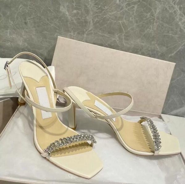 

evening bridal weeding sandals shoes elegant thyra high heels ankle strap crystal ladies gladiator sandalias eu35-42.[original box], Black