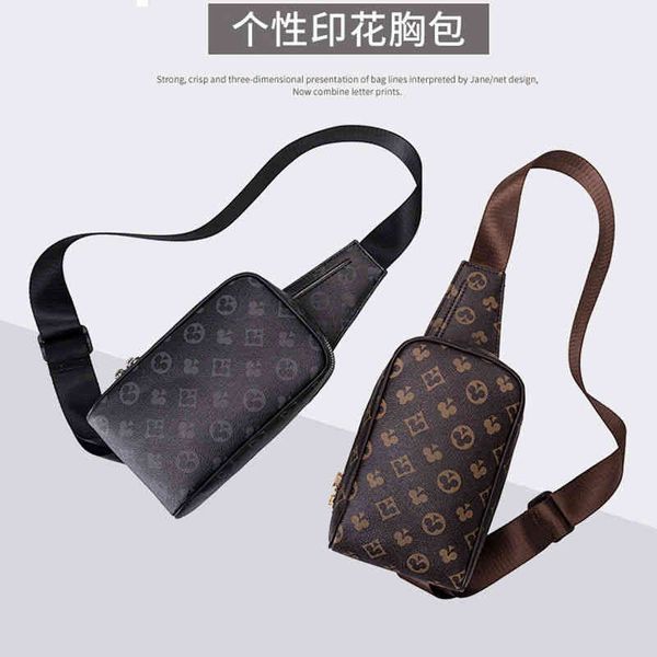 

men's chest korean retro leisure single shoulder messenger bag fashion multi-functional men's bag tide brand high face luxury desi