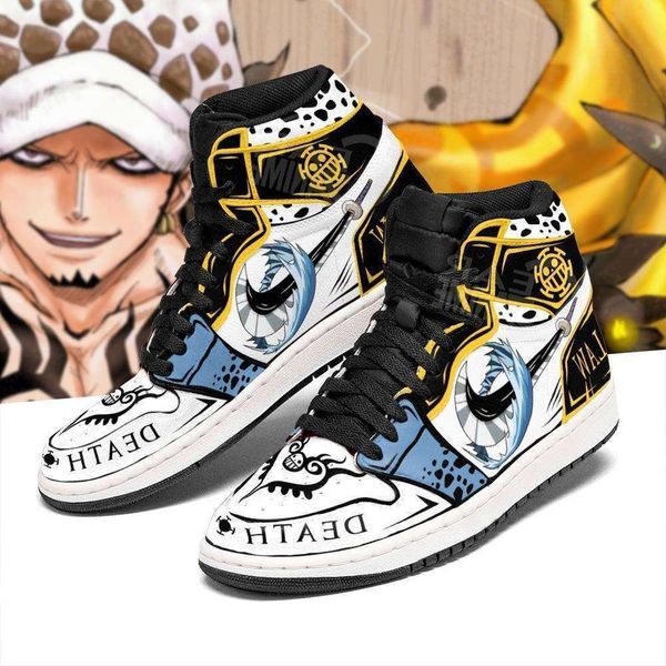 

brand shoes customization trafalgar law sneakers room skill one piece anime fan