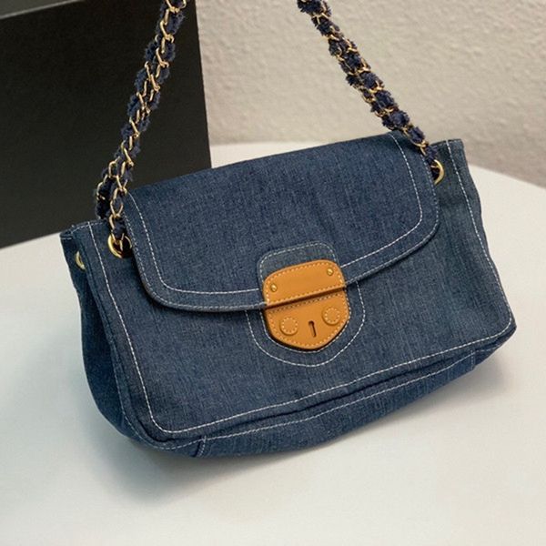 

designer bag handbags women denim blue bags chain shoulder bag crossbody classic designers handbag envelope messenger purse