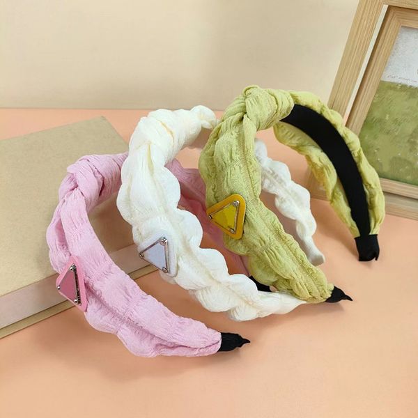 

thick hair hoop letter headband knotted women printing hairband fashion accessories hair jewelry retro turban headwraps p096, Silver