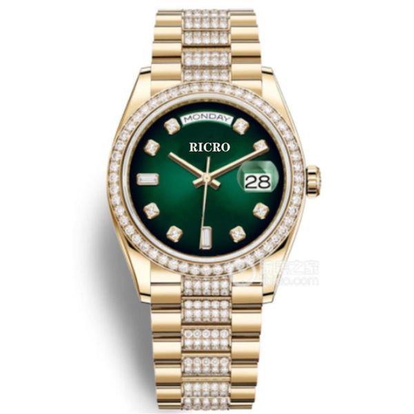 

fashion women watch size 36 mm imported fully automatic movement ring mouth inset diamond steel watchband folding buc298d, Slivery;brown