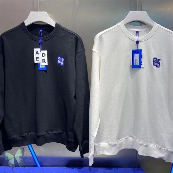 

embroidery ader error sweatshirts oversize men women adererror hoodies tag label 220406, Black