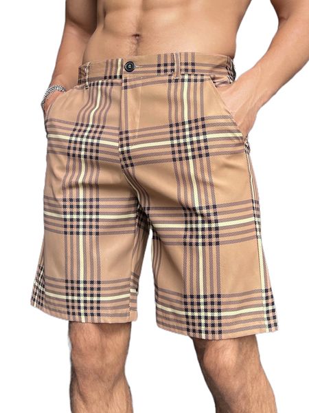 

men plaid bermuda shorts c9lh#, White;black