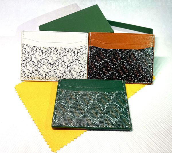 

purse card holders women men bag clutch goya highest quality real leather wallet coin purse pocket inside slot 10.4cm*7.2cm a1, White