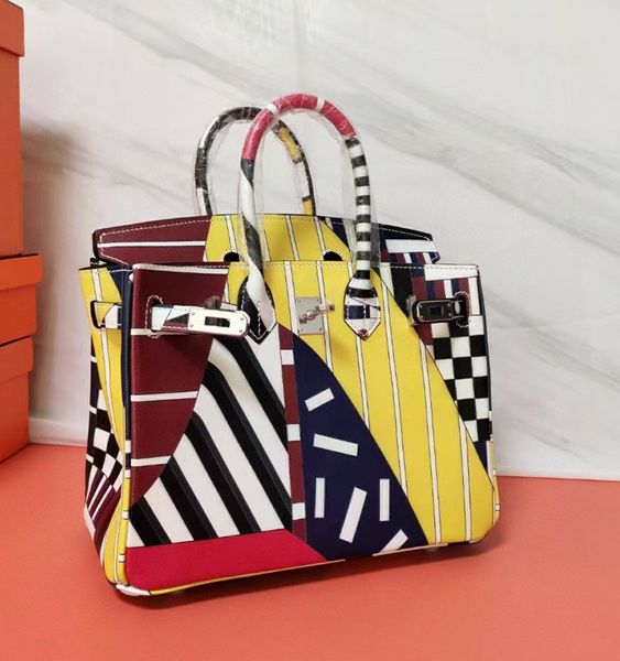 

fully handmade latest luxury bag25cm graffiti purse brand handbag wax thread swifit leather liminied edtion ready in stock fast delivery