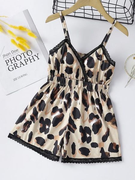 

toddler girls allover print lace trim cami romper she, Blue