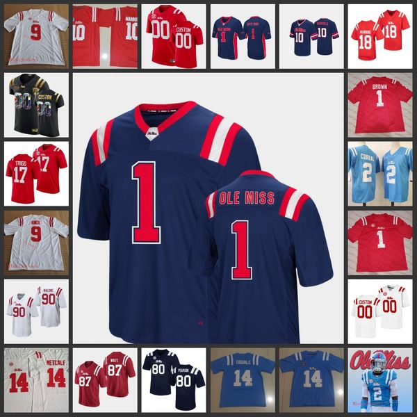 

ncaa custom stitched ole miss rebels football jersey 3 kentrel bullock 89 brandon buckhaulter 52 ledarrius cox 50 patrick lucas jr. jayden w, Black