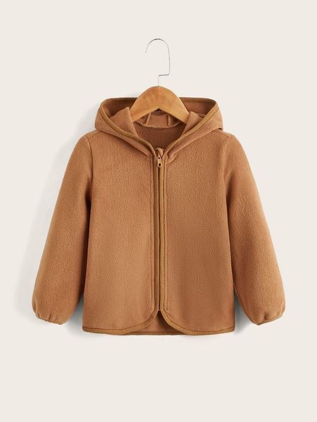 

toddler boys hooded fleece coat she, Blue;gray