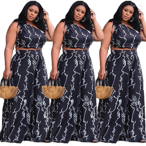 Calças de duas peças femininas plus size 3xl 4xl Set Women Women Summer atacado