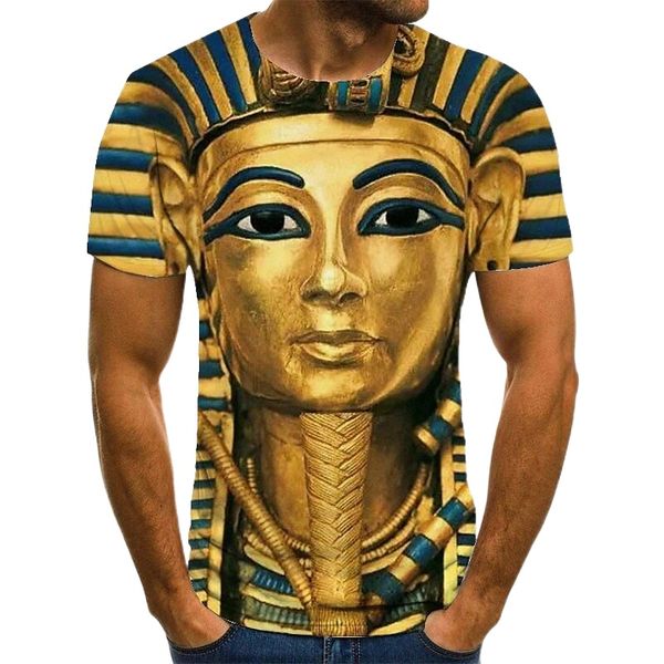 

men's tee t shirt shirt 3d print graphic prints egypt series plus size round neck casual daily print short sleeve basic fashion design, White;black