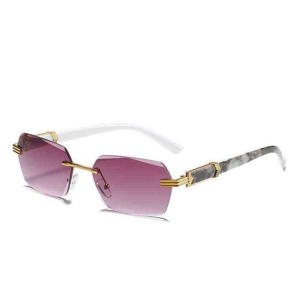 

women sunglasses metal trendy frameless women's gradient design vintage new fashion men sunglass wholesale, White;black