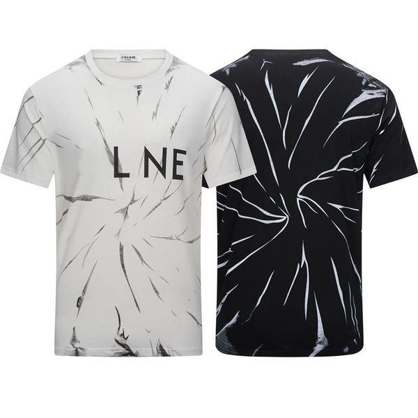 

men and women's summer t-shirt letters printing oversized short sleeve fashion casual women t-shirt street 034, White