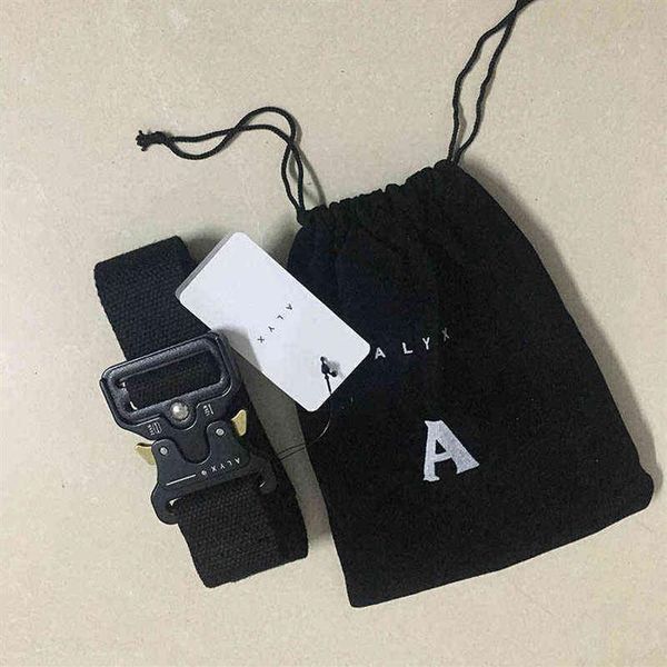 

hip hop metal buckle alyx belt functional tactical canvas rollercoaster safety alyx belt 1017 9sm x220216259w, Black;brown