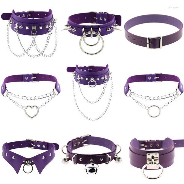 Chokers Punk Purple PU