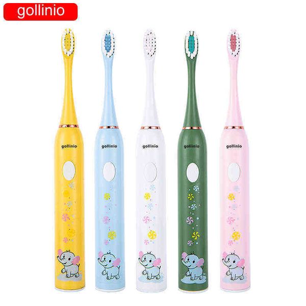 

toothbrush gollinio electric toothbrush usb fast charging gl27a kids tooth brush children teeth brush case replacement head 0315
