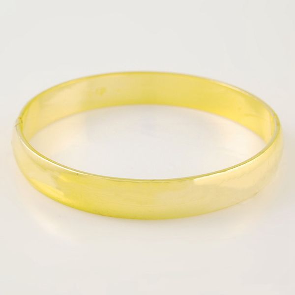 

10mm wide smooth flat women bangle openable bracelet 18k yellow gold filled trendy lady wedding party jewelry gift dia 60mm, Black