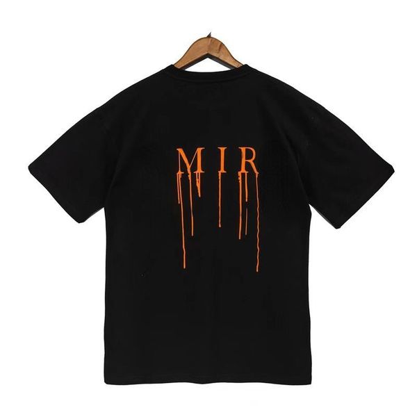 

selling designer t shirt tide brand a 22 miri round neck short sleeve t-shirt fluid letter printing hip hop men's and women's shir, White;black