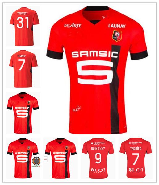 

stade rennais soccer jerseys rennes 120th anniversary maillot de foot 2022 2023 camavinga bourigeaud niang doku hunou men kids football shir, Black;yellow