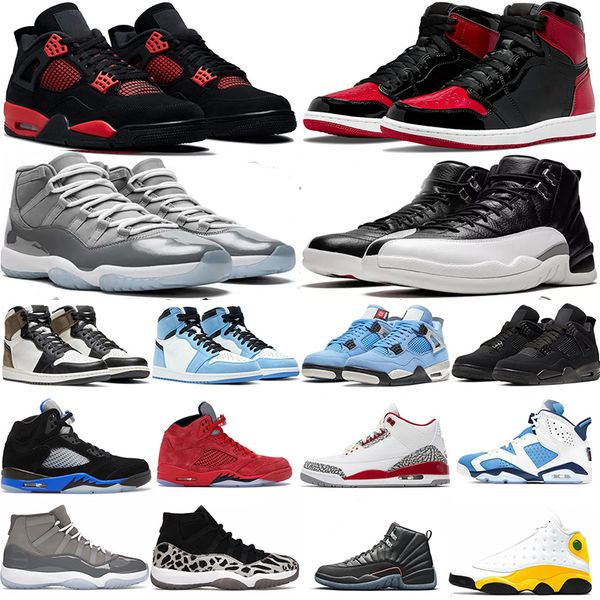 

men basketball shoes jumpman 4 4s red thunder 1s bred patient arctic punch 5s racer blue 6s unc 11s cool grey 12s playoffs 13s universite go