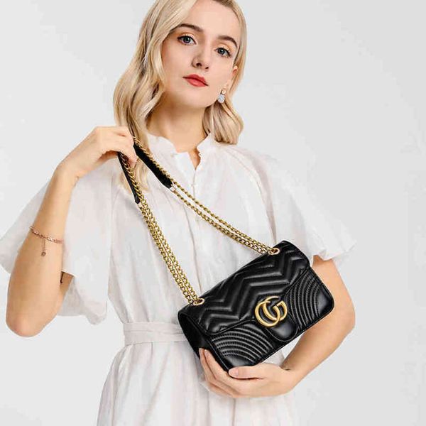

80%2022 new luxury bags lingge chain bagwomen's fashion bags