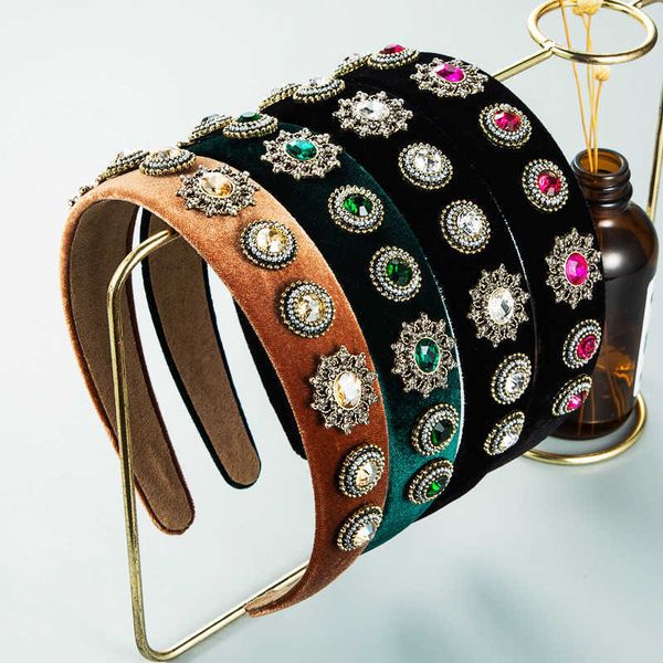 

heming hair hoop fashion new baroque wide side headband street, Silver