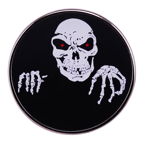 

scary skull brooch creepy skeleton badge halloween accessories decoration, Blue