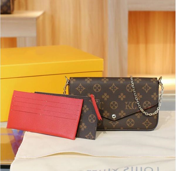 

genuine leather designer women felicie pochette women chain bags wallet messenger handbags luxury cross body shoulder bag with dustbag seria