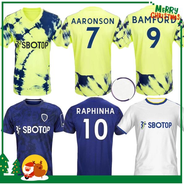

22 23 leeds uniteds soccer jersey 2022 2023 poveda roberts harrison hernandez costa bamford alioski clarke football men shirts, Black;yellow