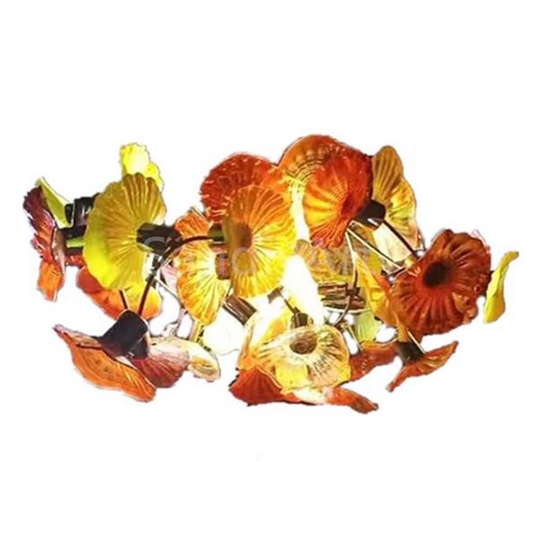 

100cm diameter hand made murano glass chandelier autumn leaf color