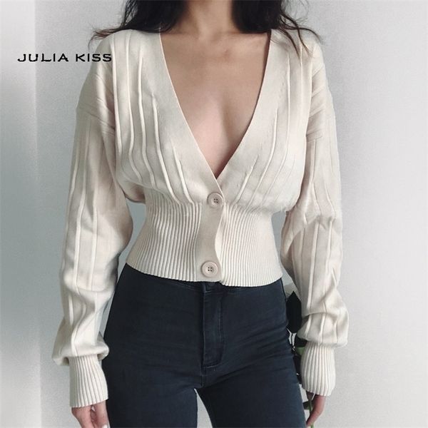 

women deep v neck cropped cardigan drop shoulder ribbed knit cardigan t200319, White;black