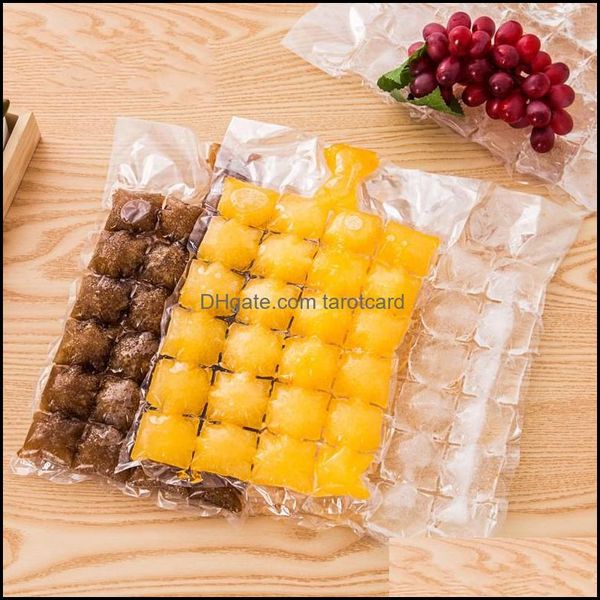 Sacos de cubo de gelo descartável criativo 10 pcs suco congelado lacted pack selado faço mofo verão diy beber bandeja ferramenta 1 3lb yy gota entrega