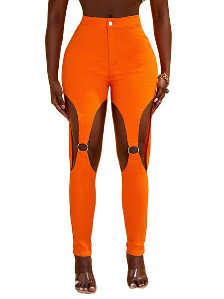 

sxy o-ring cut out skinny jeans n0k1#, Blue