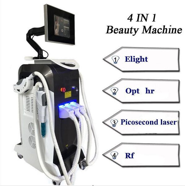 

straonger pico q switch nd yag laser 755 fast hair removal opt ipl tattoo remover radio frequency skin lifting machines 3 handles beauty mac, Black