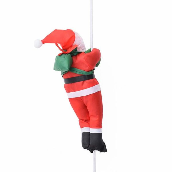 Decorazioni natalizie Babbo Natale che si arrampica sulla scala di corda Decorazione per albero Impiccagioni esterne per interni Ornamento Decorazione pendente ParChristmas