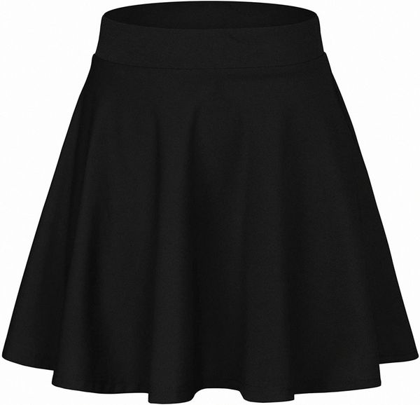 

women's skirts casual mini skirts high waisted skirts for women super soft pleated stretchy skater skirt r9fx#, Black;gray