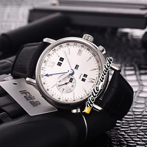 

new perpetual calendars 326-82 31 322-8 white dial automatic mens watch steel case leather strap gents watches hwwn h274x, Slivery;brown