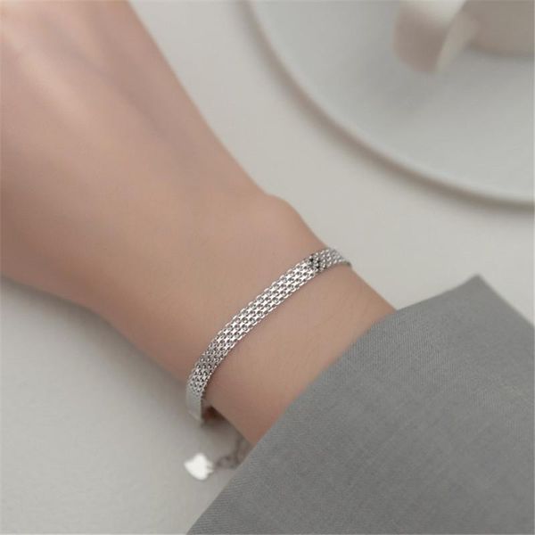 

charm bracelets silver color adjustable multilayer lace weave bracelet &bangle for women elegant punk 2022 jewelry party sl033, Golden;silver