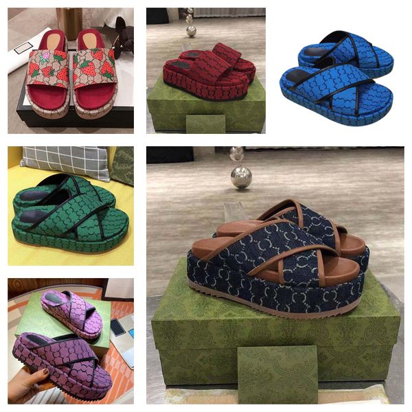 

women paris slippers embroidery g letters beach casual slides flip flops ladies platform thick bottom increase non-slip with box, Black