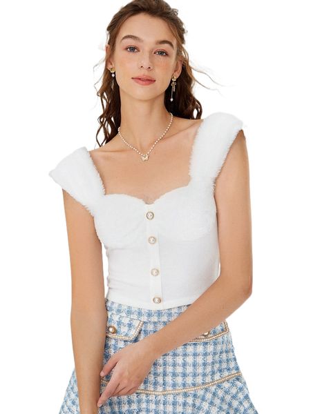 

mod fuzzy panel button front 434u#, White