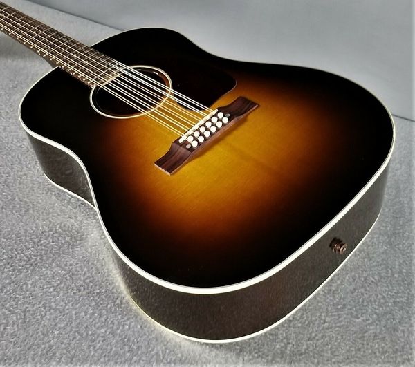 

j-45 12 string vintage sunburst acoustic-electric guitar - limited edition