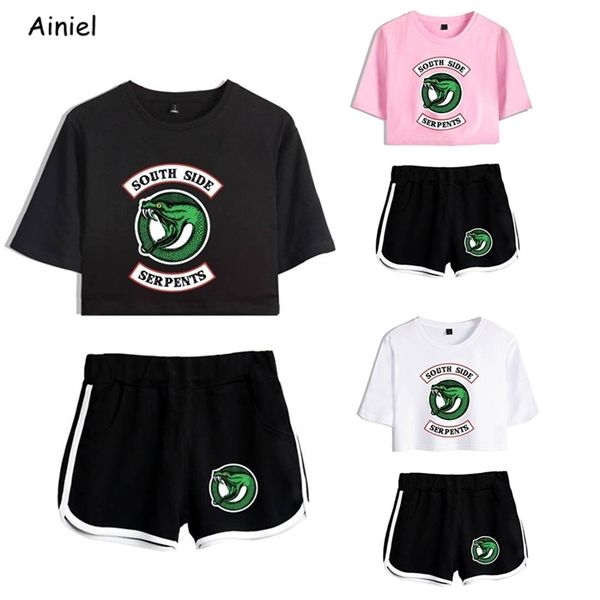 Riverdale Southside T-shirt Tees T-shirt Shorts Sportpak South Side Serpents Riverdale Cosplaykleding Dames Runningshirt T200610