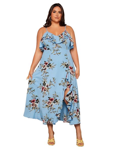 

plus ruffle trim bridesmaid dress s0ee#, Black