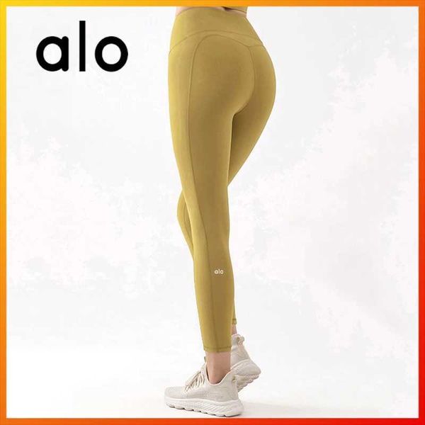 

alo yoga women's high waist leggings four-color slim hip pants fitness running shaping gym sweatpants ds105