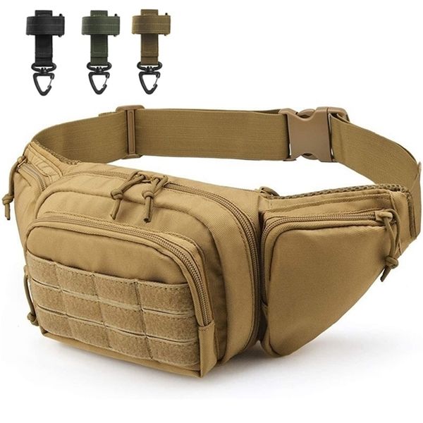 

1pcs tactical men waist pack nylon hiking phone pouch outdoor sports army military hunting climbing camping belt bag with buckle 220714