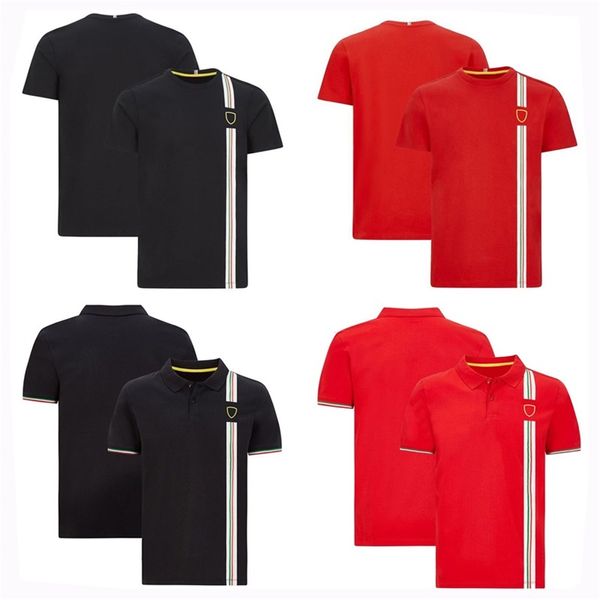 

f1 red racing fans t-shirt formula 1 team logo men's lapel polo shirt summer casual quick dry jersey men women breathable t-shirt