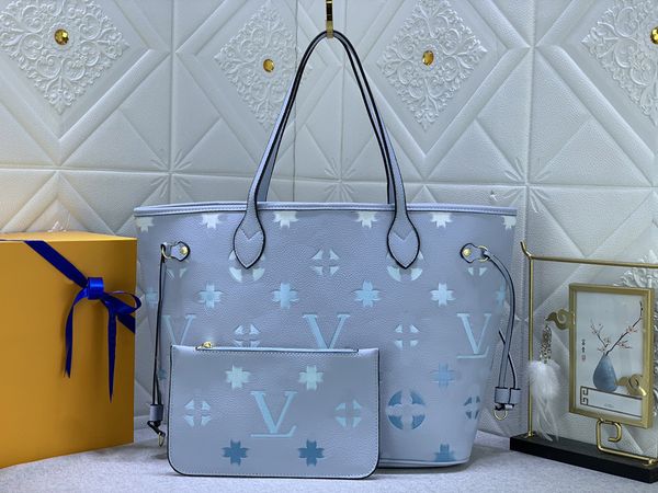 

tz designer bags ladies fresh style medium shopping bag luxurious full leather genuine leather shoulder bag with zipper coin purse 2 piece s