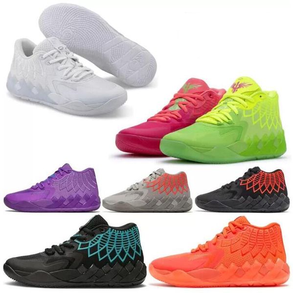 

grade school lamelo ball mb1 rick morty men basketball shoes for sale queen city black red grey sport shoe trainner sneakers