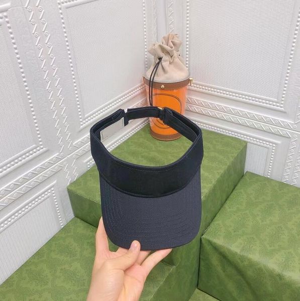 

visors designer brand summer outdoor sports tennis golf baseball sun hat fashion men women adjustable sandbeach sunbonnet, Blue;gray